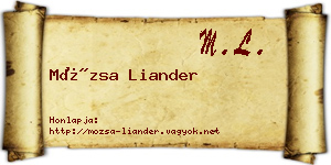 Mózsa Liander névjegykártya
